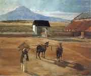 Diego Rivera Threshing Floor oil